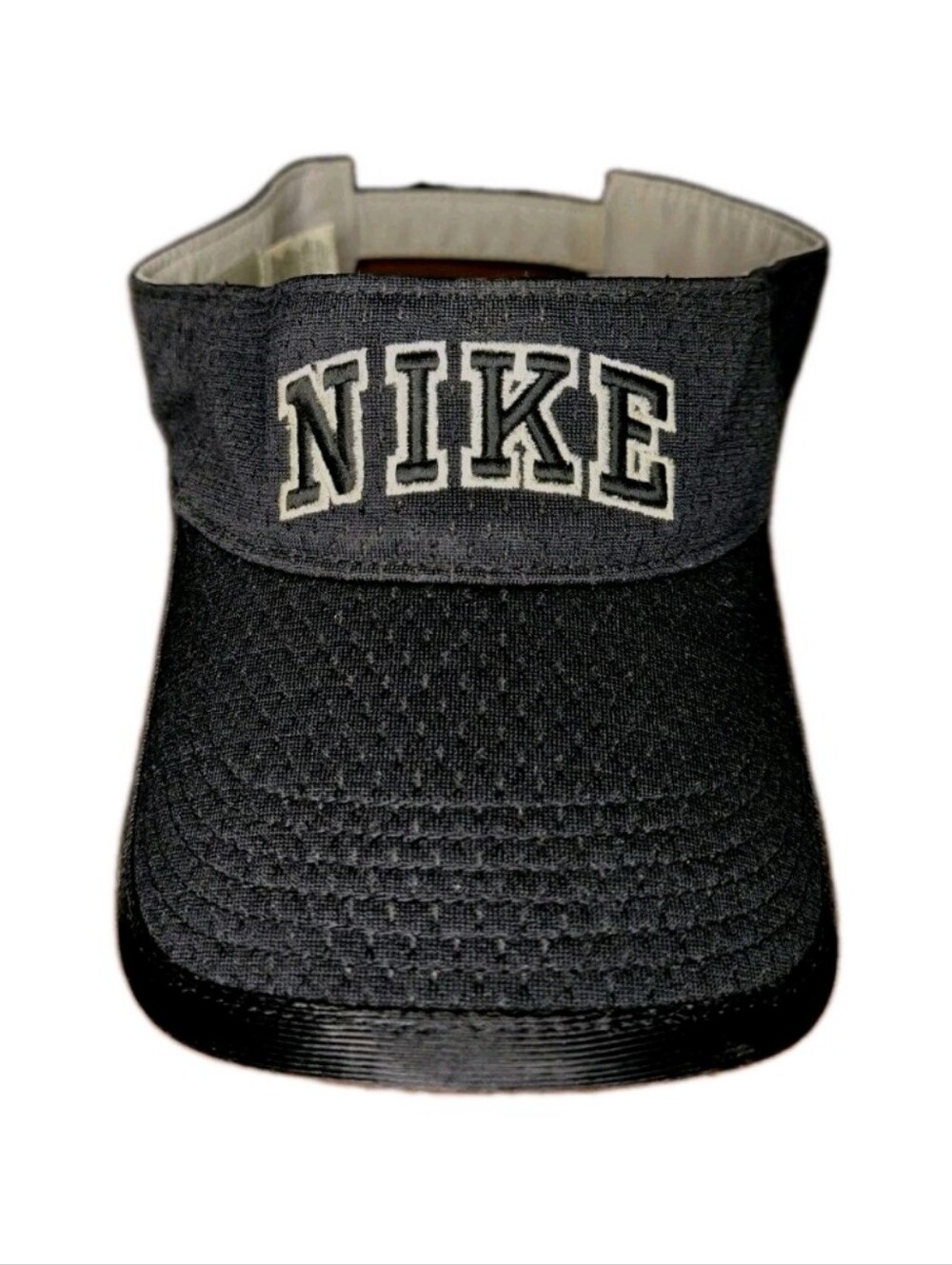 Y2K Vintage NIKE Black Golf Visor - One Size Embroidered Logo - Men's & Women's